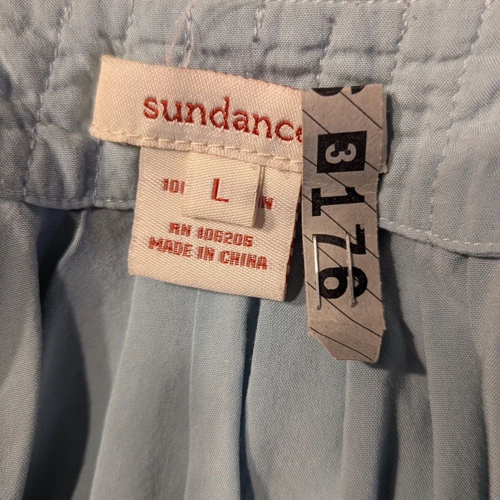 Sundance Blue Blouse With Flare Sleeves L - Picture 13 of 15